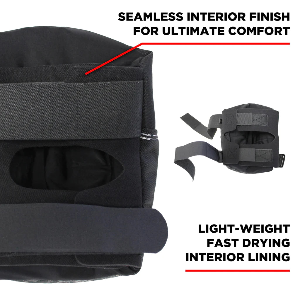 187 Killer Pads Pro Knee Pads Black back view with info