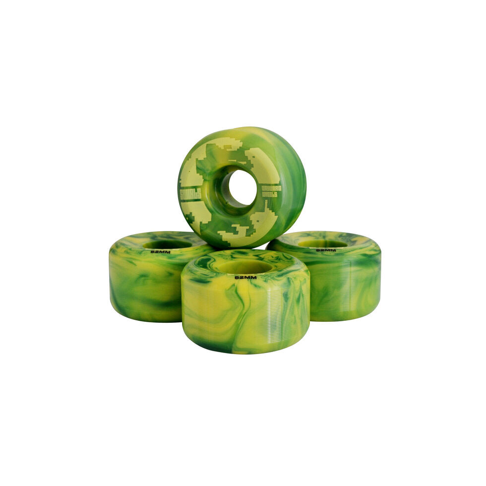 Wayward Wheels - Green/Yellow Swirl 52mm 83B