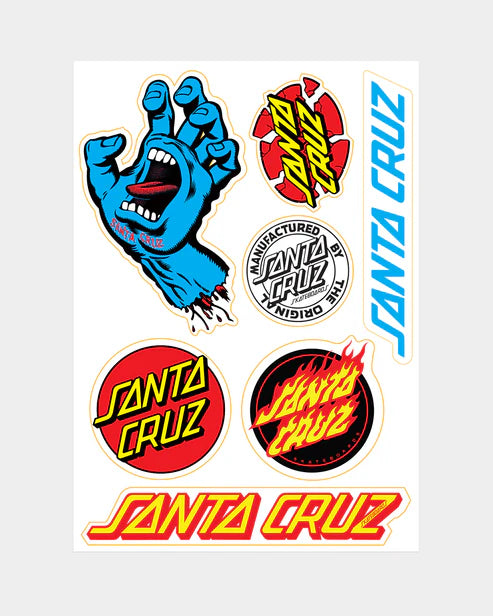Santa Cruz - Screaming Hand Multi A5 Sticker Sheet
