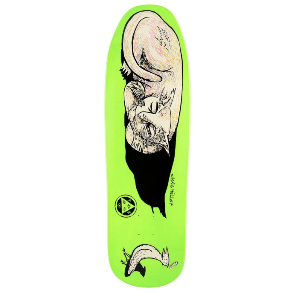 Welcome - Sleeping Cat On Gaia Neon Green Dip 9.6"