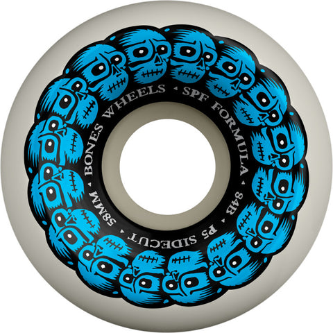 Bones - SPF Skateboard Wheels Circle Skulls 58mm P5 Sidecut 84B