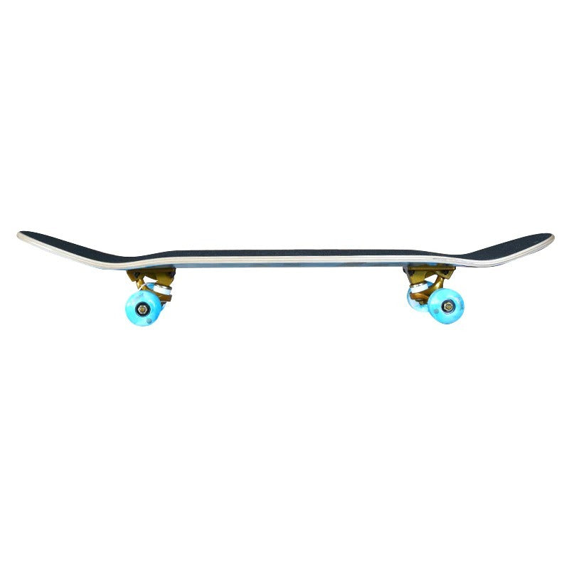 Holiday Ice Blue/Gold Tie Dye Complete Skateboard 8.0''