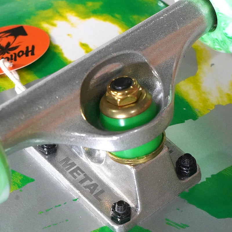 Holiday Green/Silver Tie Dye Complete Skateboard 8.0''