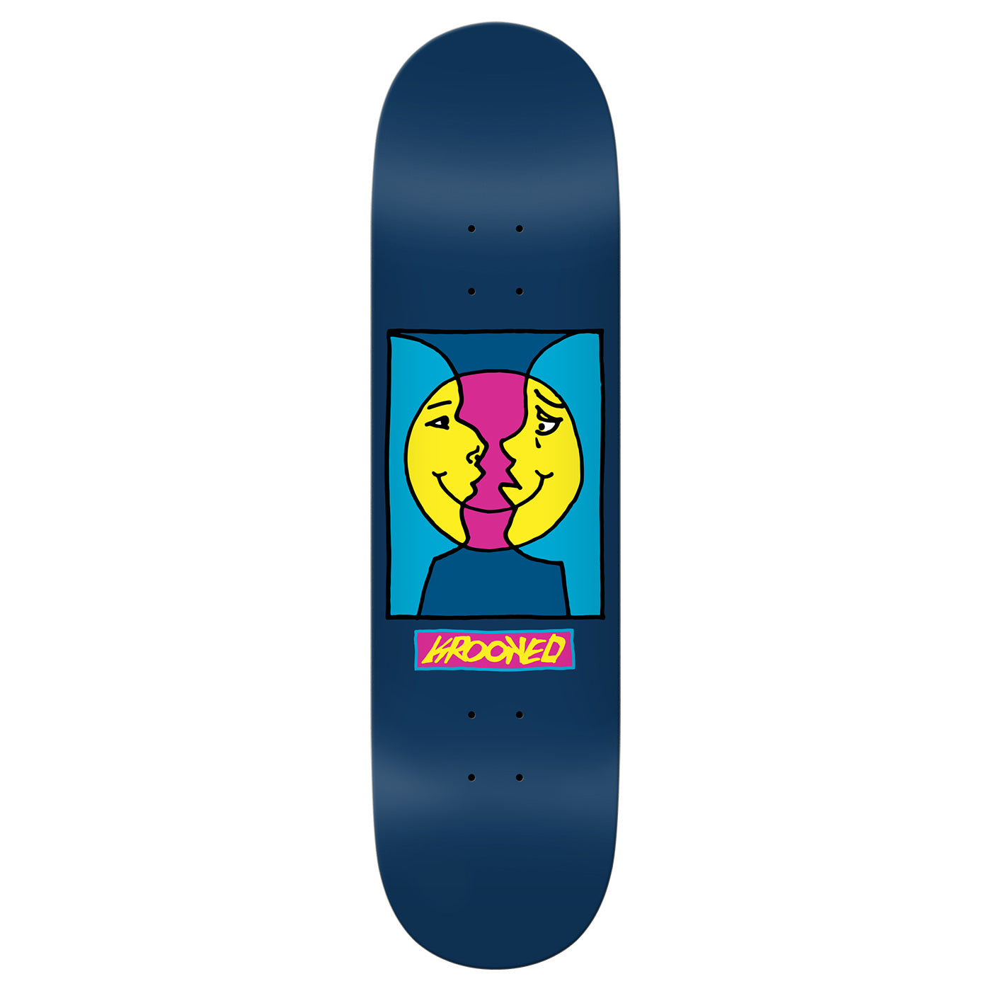 Krooked - Moonsmile Skateboard Deck Navy 8.25''