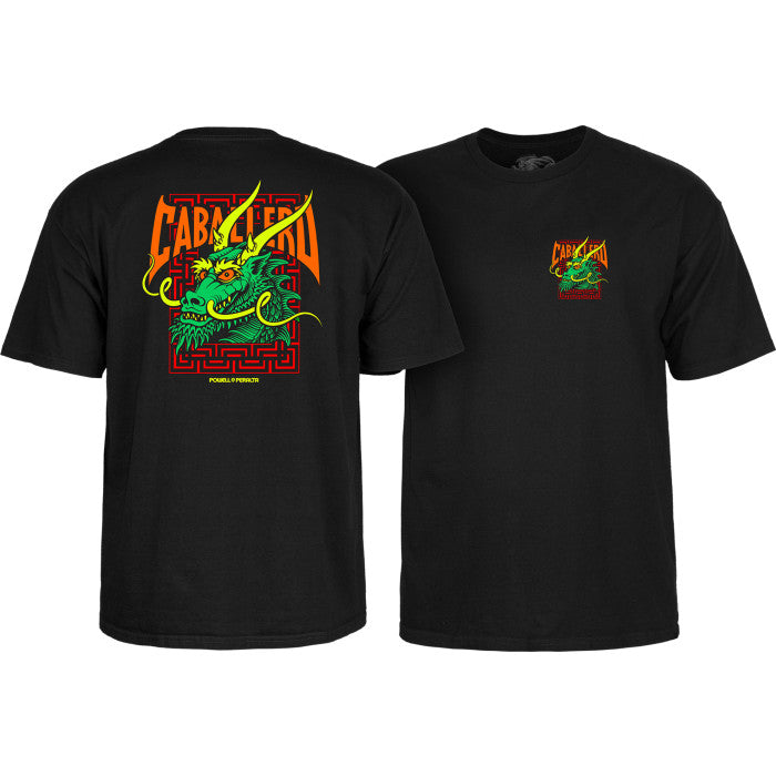 Front and back of Caballero Street Dragon shirt