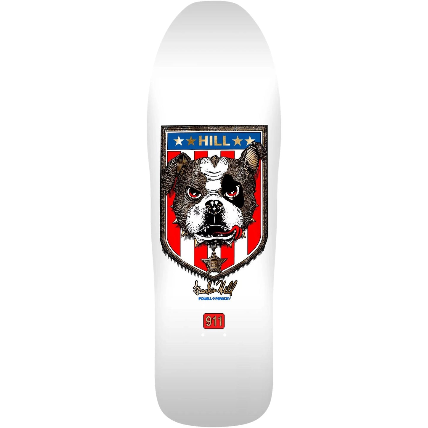 Powell Peralta - Frankie Hill Bulldog Reissue Deck White/Gold