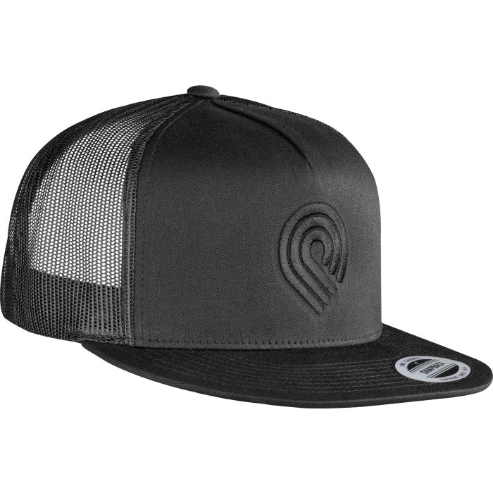 Black trucker cap with Triple P Powell Peralta logo