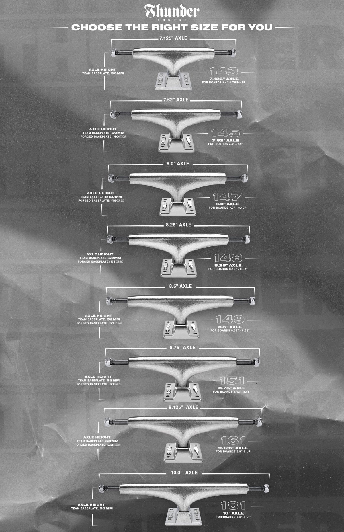 Thunder - Skateboard Trucks 147 Inverted Hi Polished