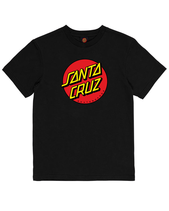 Santa Cruz - Classic Dot Front Youth T-Shirt Black
