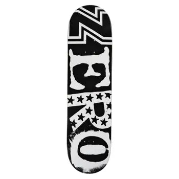 Zero Legacy Ransom Skateboard Deck featuring a black and white design.