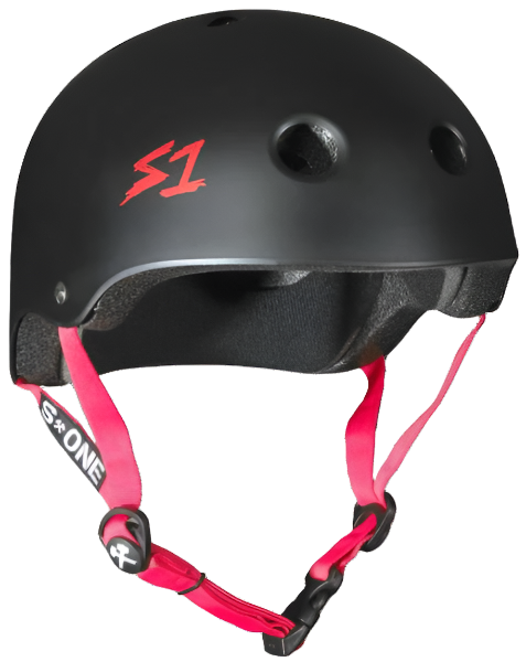 S-One - Lifer Helmet Black Matte w/ Red Straps