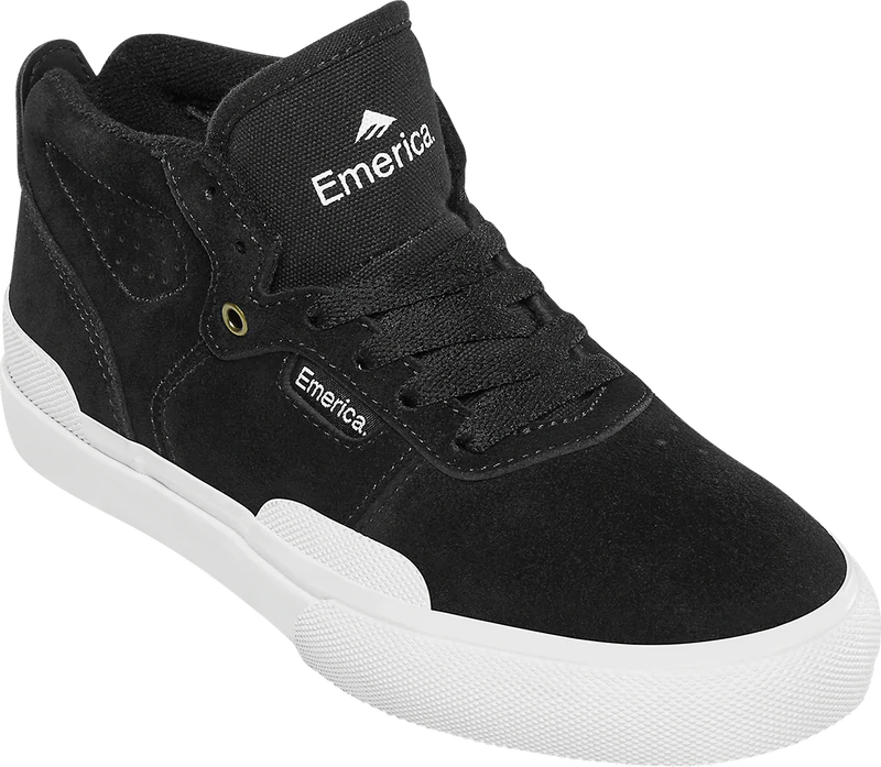 Emerica - Pillar Black/White/Gold Youth Skate Shoes