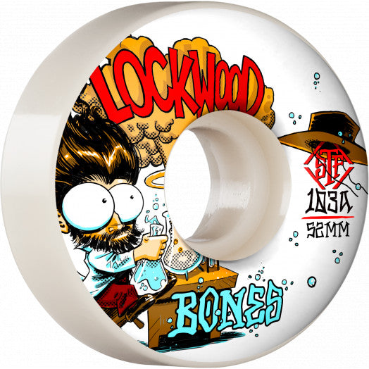 Bones - Pro STF Skateboard Wheels Lockwood Experi-Mental 52mm V3 Slims 103A