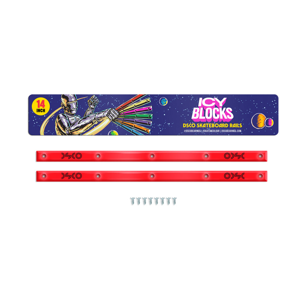 Dsco - Icy Blocks Red Rocket Skateboard Rails