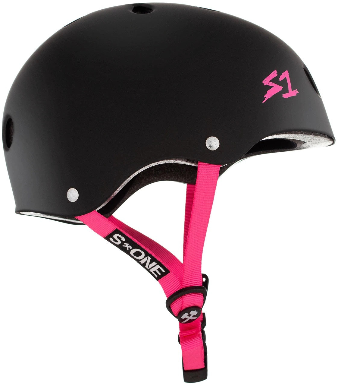 S-One - Lifer Helmet Black Matte/Pink Straps