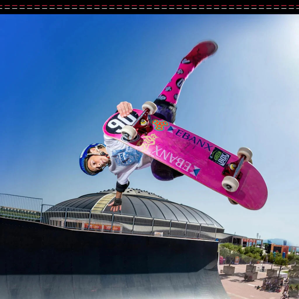 Kevin Staab skateboarding in his 187 Killer Pads