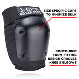 187 Killer Pads knee and elbow combo pack black knee pad with info