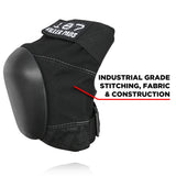 187 Killer Pads Pro Knee Pads Black side view with design info