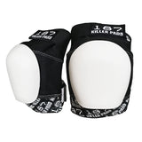 187 Killer Pads - Pro Knee Pads Black/White With White Caps