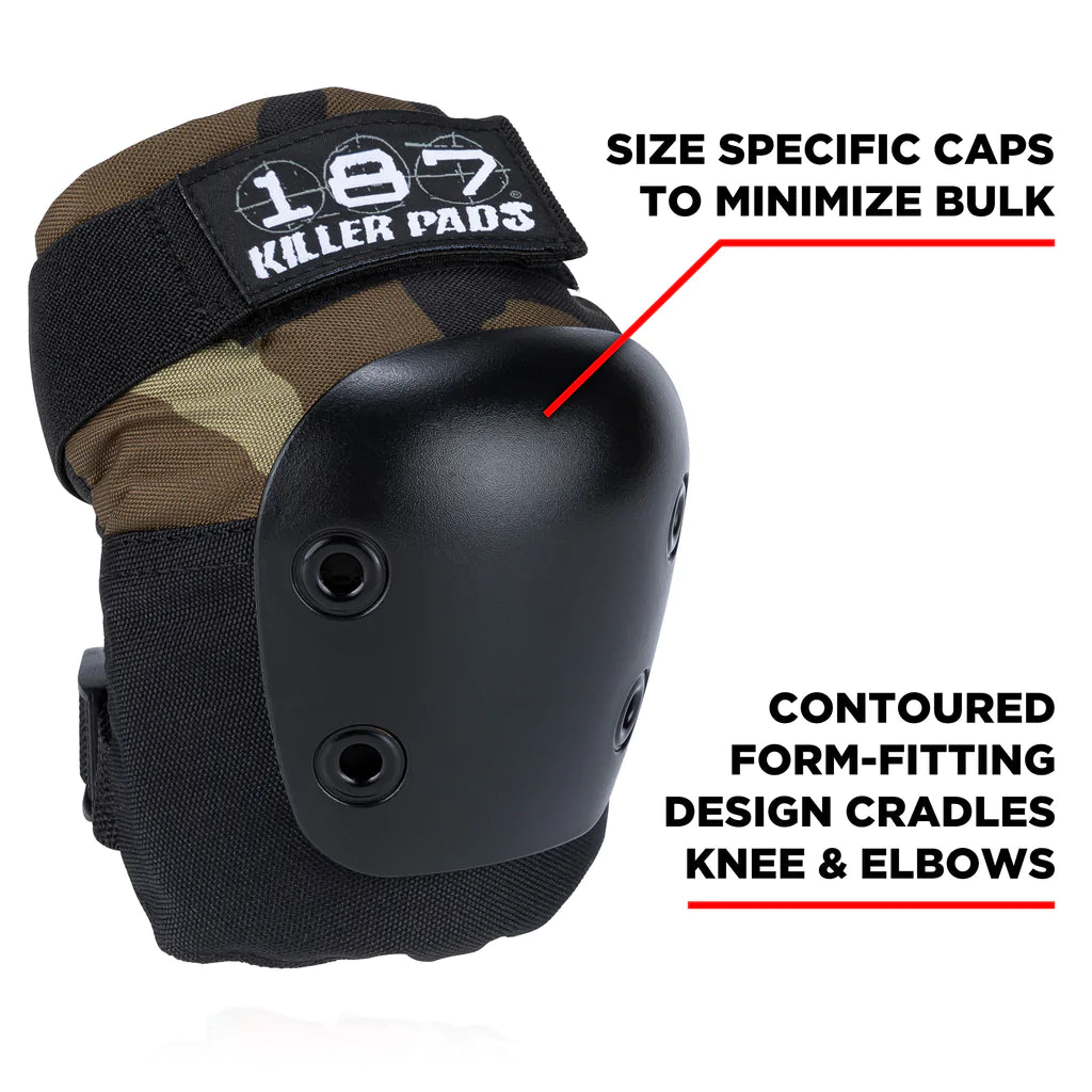 187 Killer Pads Junior 6 Pack Camo knee pad