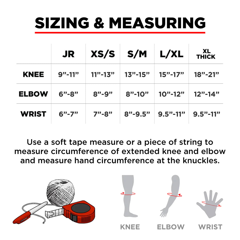 187 Killer Pads Pack size and measuring guide