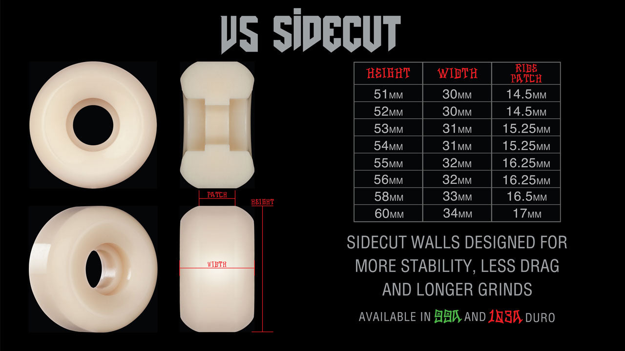 Bones - STF Skateboard Wheels Kitty Twister 52mm V5 Sidecut 99A