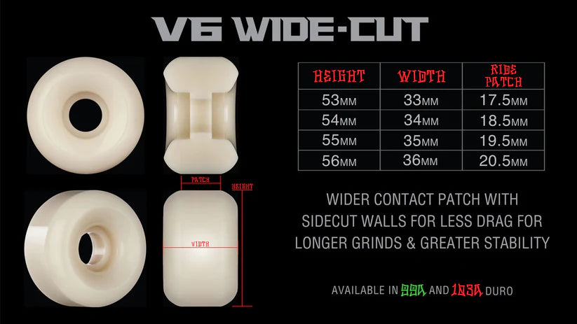 Bones - X-Formula Wheels Collins Dino-Sortas 55mm V6 Widecut 99A