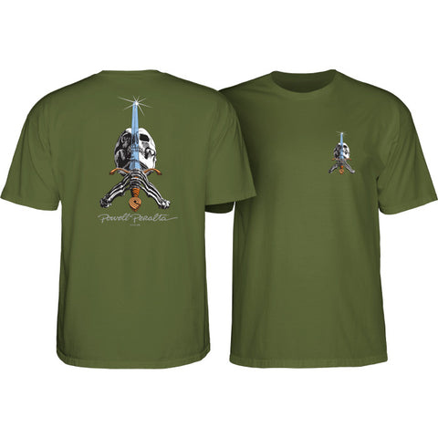 Powell Peralta - Skull & Sword T-Shirt Military Green