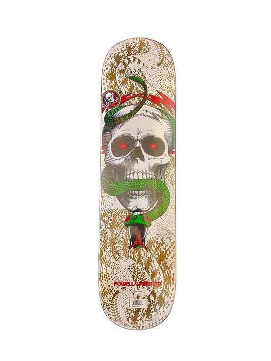 Powell Peralta - Skull And Snake Birch Deck 7.75'' White/Metallic Gold