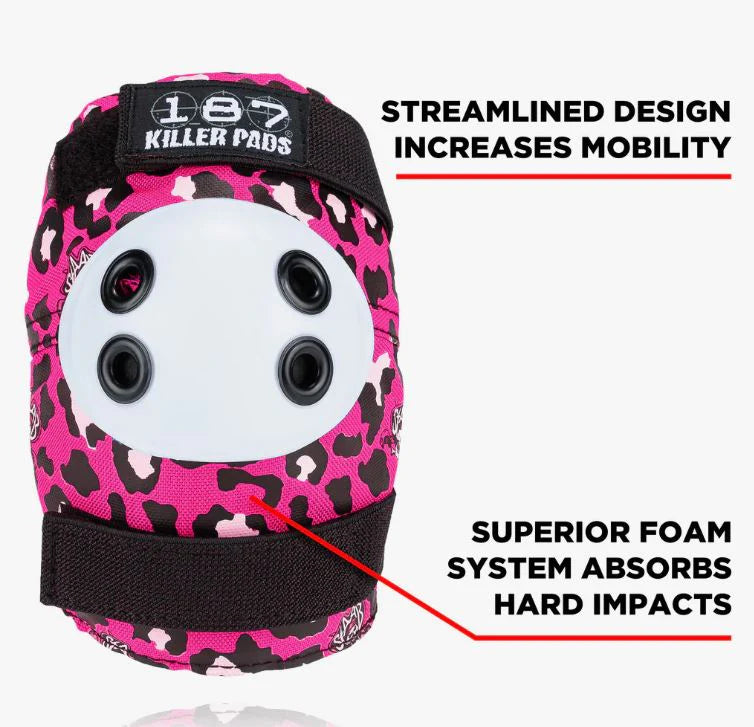 187 Killer Pads Junior 6 Pack Staab Pink Elbow pad and info