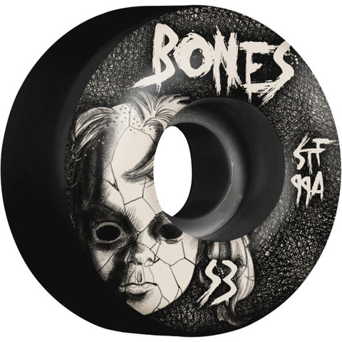 Bones - STF Skateboard Wheels Doll House 53mm V1 Standard 99A Black