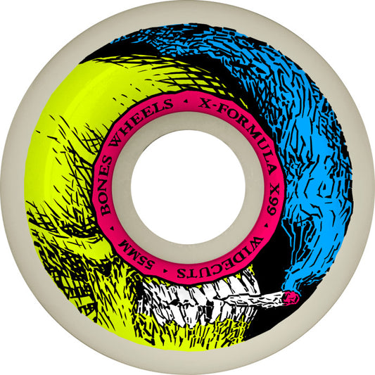Bones - X-Formula Wheels Smokin Skull 55mm V6 Widecuts 99A