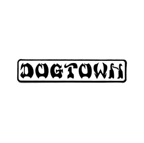 Dogtown -  Bar Logo Sticker 8" White/Black