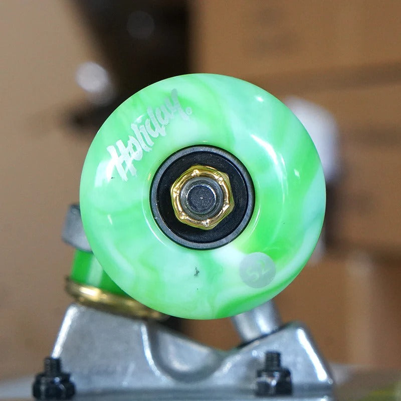 Holiday Green/Silver Tie Dye Complete Skateboard 8.0''