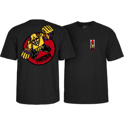 Front and back of Powell Peralta Frazier t-shirt black