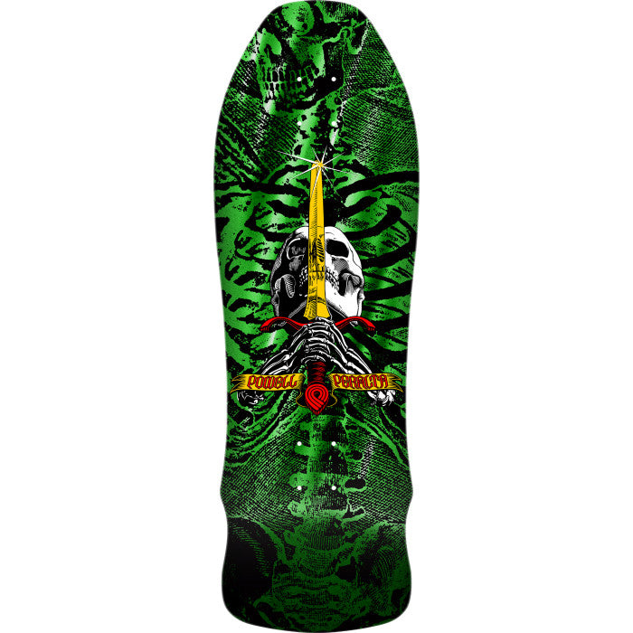 Powell Peralta - Geegah Skull & Sword Reissue Deck Green Foil