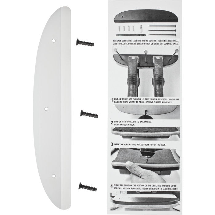 Powell Peralta Tail Bone White with screws and instructions.
