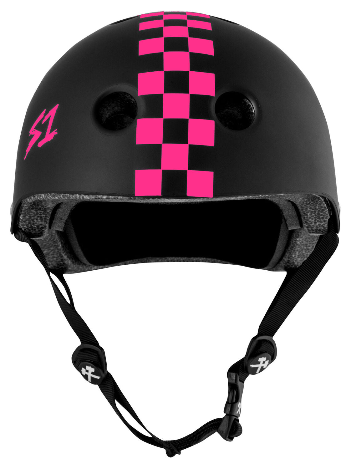 S-One - Lifer Helmet Black Matte/Pink Checkers
