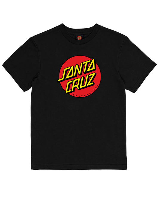 Santa Cruz - Classic Dot Front Youth T-Shirt Black