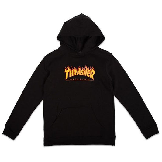 Thrasher - Flame Youth Hoodie Black