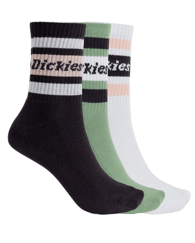 Dickies - Woman's Standard 3-Pack Socks Black-Jade-White