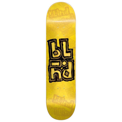 Blind - OG Stacked Stamp Yellow Skateboard Deck 7.75''