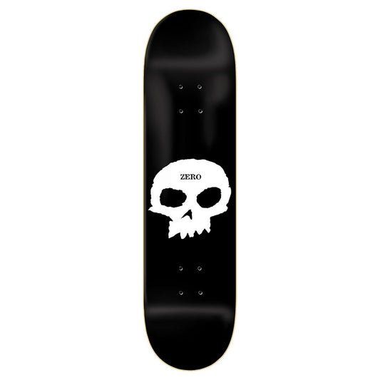 Zero - Single Skull Skateboard Deck 7.5'' Black/White