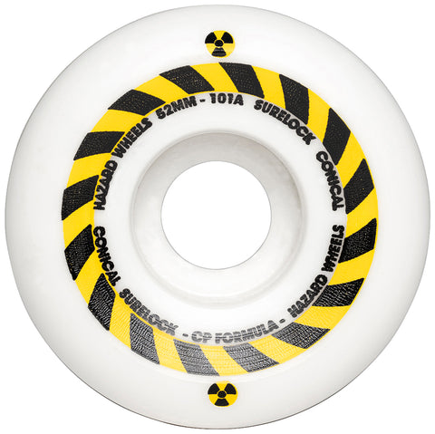 Hazard - Sign CP Conical Surelock Skateboard Wheels 52mm
