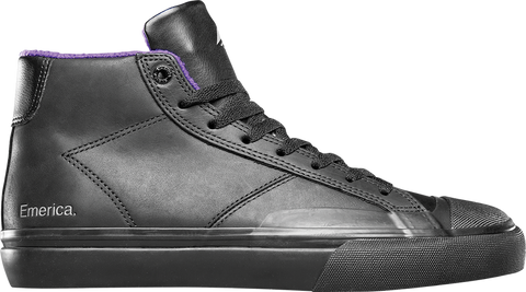 Emerica - Omen Hi Skate Shoes Black/Black (Size 8)