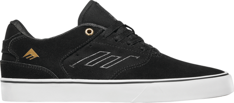 Emerica - The Low Vulc Skate Shoes Black/White/Gold (Size 7)