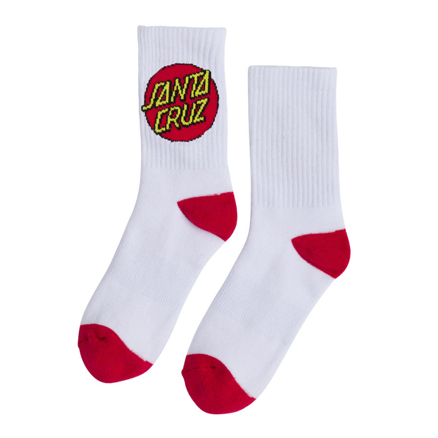 Santa Cruz - Cruz Youth Socks 4 Pack White
