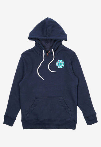 Independent - Neon Cross Youth Pop Hoodie Union Blue
