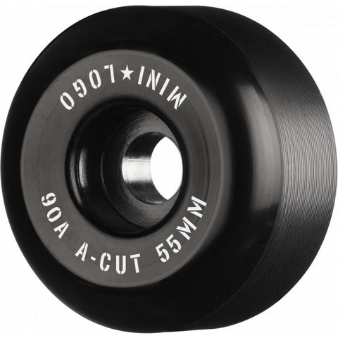 Mini Logo - Skateboard Wheels A-cut "2" 55mm 90A Black