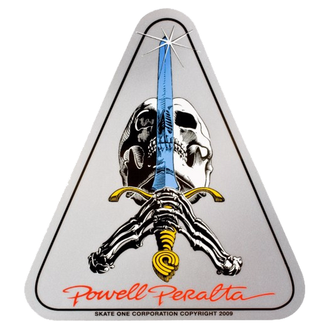 Powell Peralta skull and sword sticker